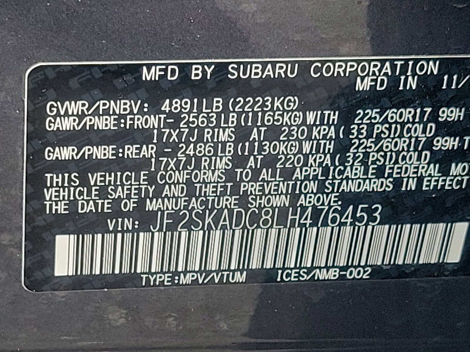 2020 Subaru Forester CVT